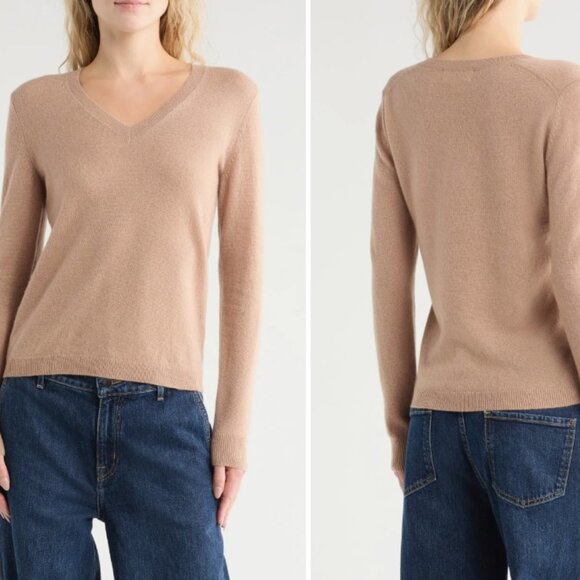 Nordstrom V-Neck Cashmere Sweater - Picture 1 of 9